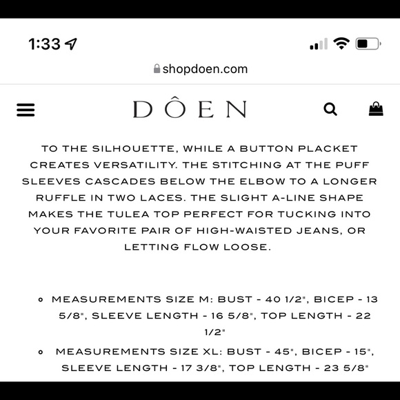 Doen Tulea top NWT size L - Picture 4 of 4